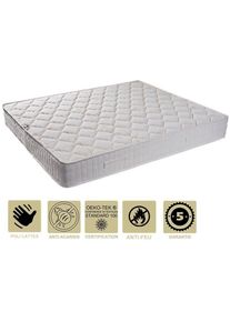 Matelas Tissu Ignifugé Non Feu 70x190 x 20,5 cm + Oreiller Visco - Soutien Ferme - ame rembourrage 100 % polesther - âme 100 % polyuréthane poli