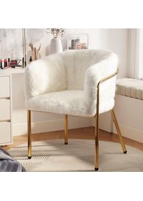 Chaise de loisirs, simple, coiffeuse, salon et chambre à coucher, luxe léger, chaise de salle à manger, avec quatre pieds de support en métal, duvet