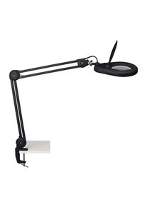 Éclairage à loupe à LED lunette 127 mm (5 po.) pied noir avec cache tête ronde