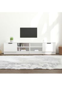 Furniture Limited - Meubles tv 2 pcs Blanc 80x35x36,5 cm Bois