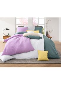 Janine unisex Bettwäsche in steingrau ,Größe 40x40 cm, Witt, 100% Baumwolle