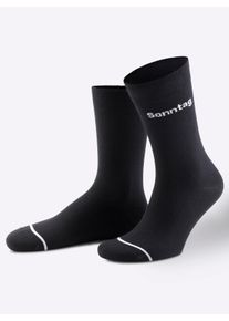 wäschepur Herren Socken in schwarz ,Größe 35-38, Witt, 80% Baumwolle, 18% Polyamid, 2% Elasthan