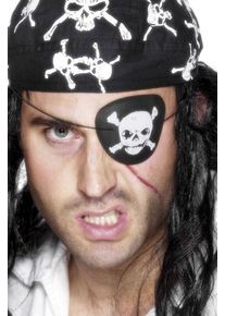 Smiffys Cache-œil de pirate noir