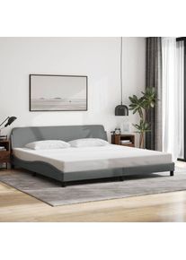 vidaXL - Cadre de lit sans matelas gris clair 200x200 cm tissu 656571