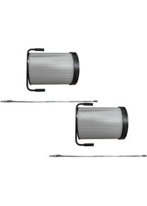 2x Cartouche filtrante poussières fines compatible avec Holzmann unité d'aspiration ABS1080 aspirateur à copeaux - Avec brosse de nettoyage - vhbw