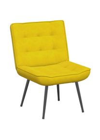 vidaXL - Chaise de relaxation jaune 64x74x84 cm velours