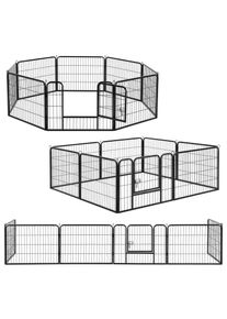 Juskys Fém kutya kennel 80 x 60 cm, 8-részes