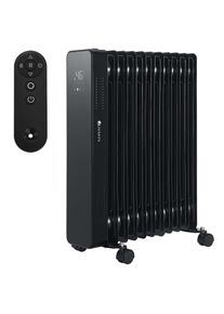 Juskys OH125BW2 olajradiátor termosztáttal, LEDdel 2500W teljesítménnyel fekete