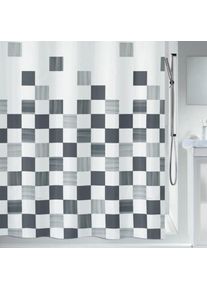 Rideau de douche Polyester part 180x200cm Gris & Blanc Spirella