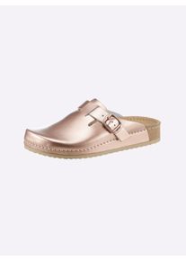 MUBB Dames Clog met zachte voering in roségoudkleurig ,maat 37, Witt, 100% Glad leer