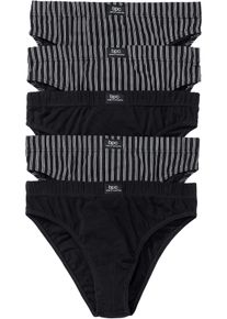 Kalsong med bomull (5-pack) - svart - storlek 5 (M) - bonprix