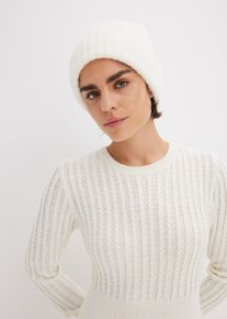 Mössa - vit - storlek Onesize - bonprix