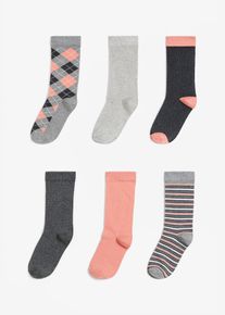 Strumpor med ekologisk bomull (6-pack) - rosa - storlek 31-34 - bonprix