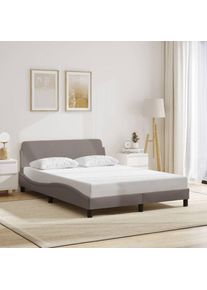 vidaXL - Cadre de lit sans matelas taupe 120x200 cm tissu 851868