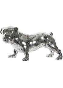 Dkd Home Decor - Figurine Décorative Anglais Argenté Bulldog Résine Moderne (45,5 x 21,5 x 25 cm)