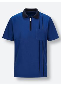 Heren Poloshirt in koningsblauw ,maat 44/46, WITT, 100% Katoen