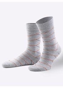 wäschepur Herren Herren-Socken in hellgrau-gemustert ,Größe 39-42, Witt, 80% Baumwolle, 18% Polyamid, 2% Elasthan