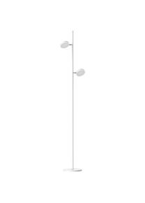 Lampadaire design, Lampadaire led declic 2 Blanc en Metal Aluminor