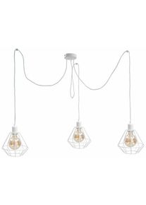 465 Foskal Cluster Suspension Plafonnier Blanc, 3x E27 - Keter Lighting