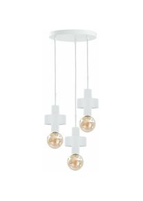 1033 Unica Cluster Suspension Plafonnier Blanc, 35cm, 3x E27 - Keter Lighting