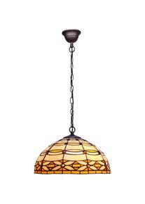 Lampe à suspension de plafond de plus grand diamètre 40 cm avec chaîne Tiffany Ivory Series