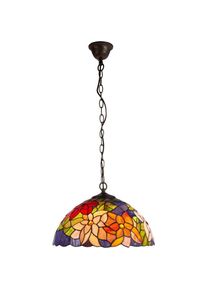 Lampe à suspension de plus grand diamètre 40 cm avec chaîne Tiffany Série Güell