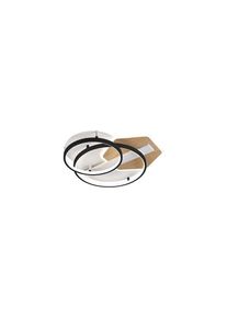 Plafonnier led rond Trofa avec télécommande (120W 3CCT 10200lm) IP20 9xØ50x50cm en métal et polycarbonate noir