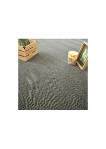 Décoweb - Sisal - Maya Chevron - Anthracite - Rouleau de 4m x 11m