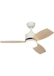 Qazqa - toledo - led Dimmable Ventilateur de plafond variateur inclus - 1 lumière - ø 91.3 cm - Blanc - Moderne - éclairage intérieur - Salon i