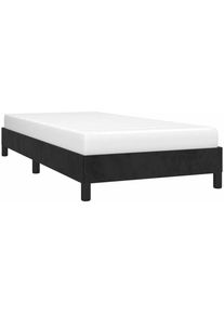 Cadre de lit sans matelas noir 80x200 cm velours vidaXL