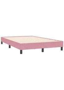 Cadre de lit sans matelas rose 120x210 cm velours vidaXL