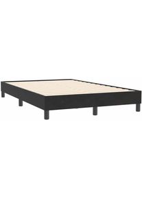 Cadre de lit sans matelas noir 120x210 cm velours vidaXL