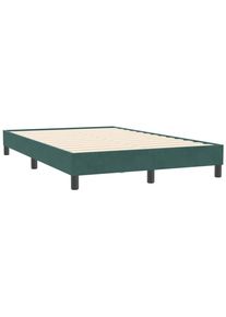 Cadre de lit sans matelas vert foncé 120x210 cm velours vidaXL