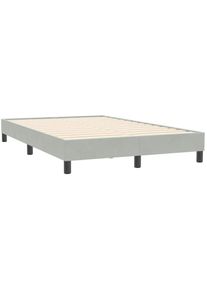 Cadre de lit sans matelas gris clair 120x210 cm velours vidaXL