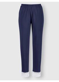 wäschepur Dames Pyjama-Broek in marine ,maat 36/38, Witt, 50% Katoen, 50% Modal