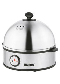 Unold Elektro Unold - Edel Cuiseur à oeufs voyant lumineux, sans bpa acier inoxydable, noir