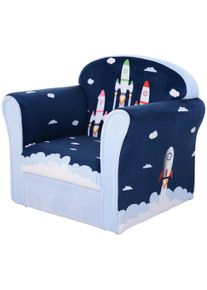 PawHut HOMCOM Children Chair Armchair Single Sofa, 50 x 39 x 44cm, for 18M+, Blue | Aosom Ireland
