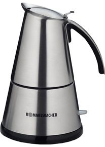 Rommelsbacher Espressokocher »Eko 366/E« silberfarben, Elektrischer Espressokocher mit hochwertiger Edelstahlkanne