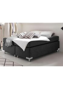 Westfalia Schlafkomfort Boxspringbett »Holland« ohne Kopfteil in schwarz, Größe Liegefläche B/L: 140 cm x 200 cm