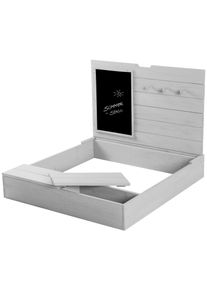Roba® Sandkasten »Outdoor+«, Aufklappbar Mit Deckel, Hxbxt: 65,5 X 85,5 X 80 Cm grau, Größe B/H/L: 85,5 cm x 65,5 cm x 80 cm - B/H/L: 85,5 cm x...