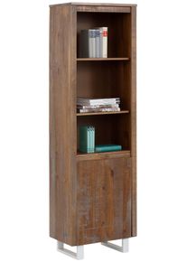 Home Affaire Bücherregal »Lagos«, Aus Schönem Massivem Kiefernholz, Grifflos, Breite 55 Cm braun, Größe B/H/T: 55 cm x 180 cm x 35 cm B/H/T: 55 cm...