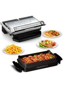 Tefal Kontaktgrill »gc724d Optigrill+ Xl«, 2000 W, Backschale, 9 Voreingestellte Programme, 4 Temperaturlevel schwarz, Automatische Anpassung der...