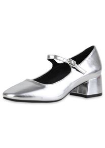 VAN HILL Dames Pumps 'Madison' zilver 36