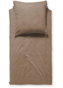 Damai Bettwäsche »Mik«, Leinen-Optik braun B/L: 155 cm x 220 cm (1 St.) Renforcé, Gefertigt aus 100% weicher Baumwollesatin