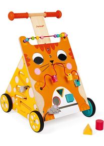 Janod Lauflernwagen »Katze - Multi-Activity«, Fsc®- Schützt Wald - Weltweit orange, Lauflernhilfe »Katze - Multi-Activity«