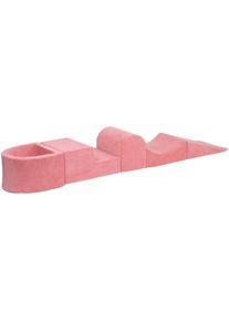 KNORRTOYS® Bällebad »Soft, Pink«, (5 Tlg.), Mit Spielblöcken; Made In Europe grau, Spielblöcke »Soft, Pink« mit Bällebad