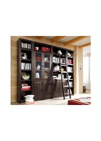Home Affaire Bücherwand »Bergen«, Aus Massivem Schönen Kiefernholz, Breite 255 Cm braun, Größe B/H/T: 255 cm x 213 cm x 27 cm B/H/T: 255 cm x 213...