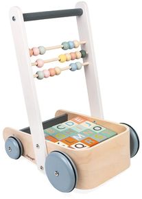 Janod Lauflernwagen »Sweet Cocoon«, Mit 20 Würfeln bunt, Lauflernwagen »Sweet Cocoon«