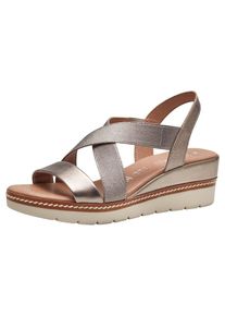 Marco Tozzi Dames Sandalen met riem goud 38