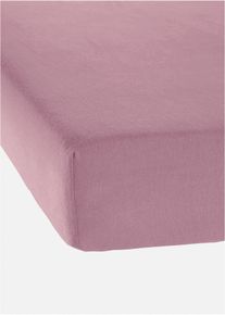 Hoeslaken van flanel - paars - maat 180x200 cm - 100% katoen - bonprix